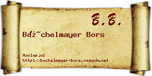 Büchelmayer Bors névjegykártya